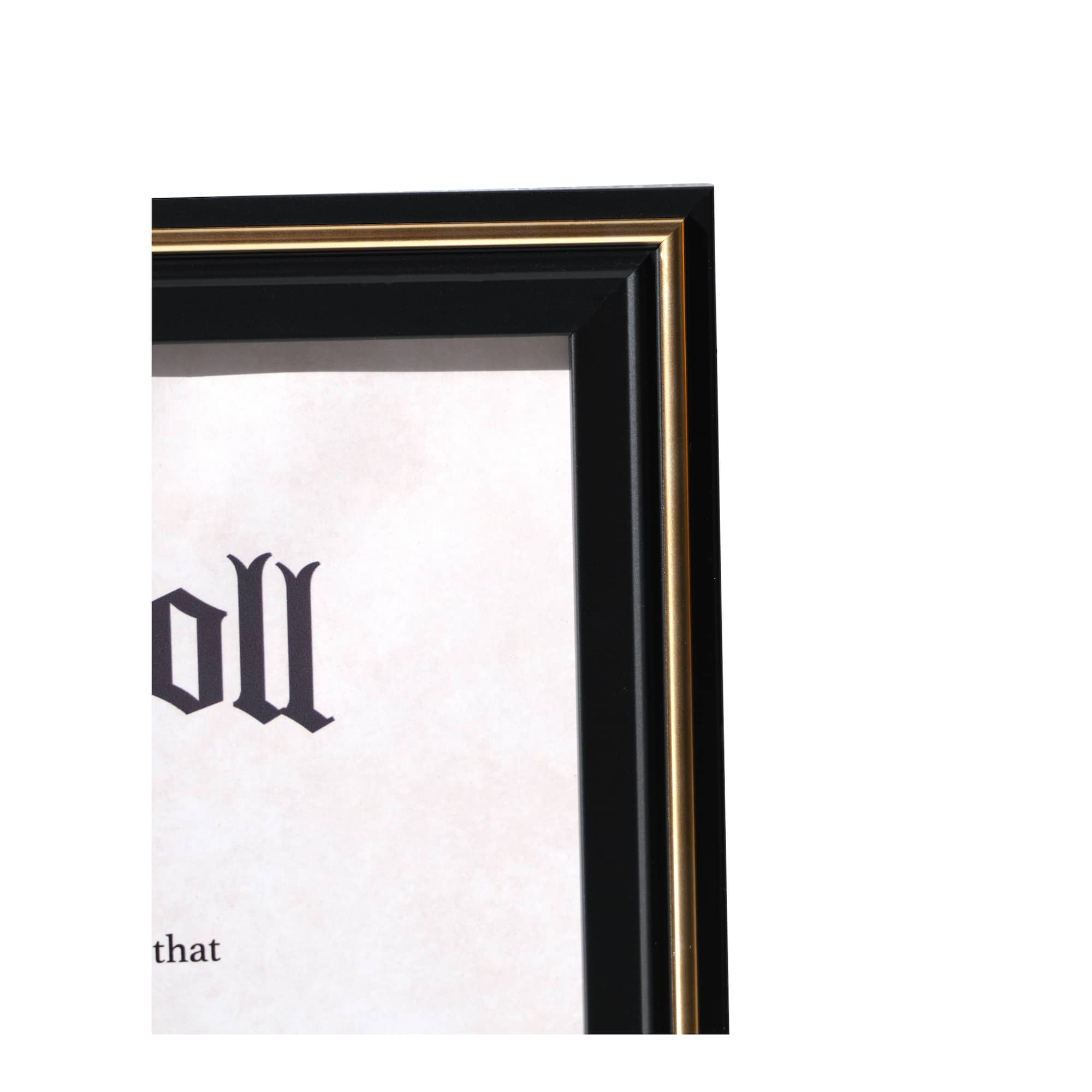 8.5" x 11" Black & Gold Plastic Document Frame, Graduation by Ashland®